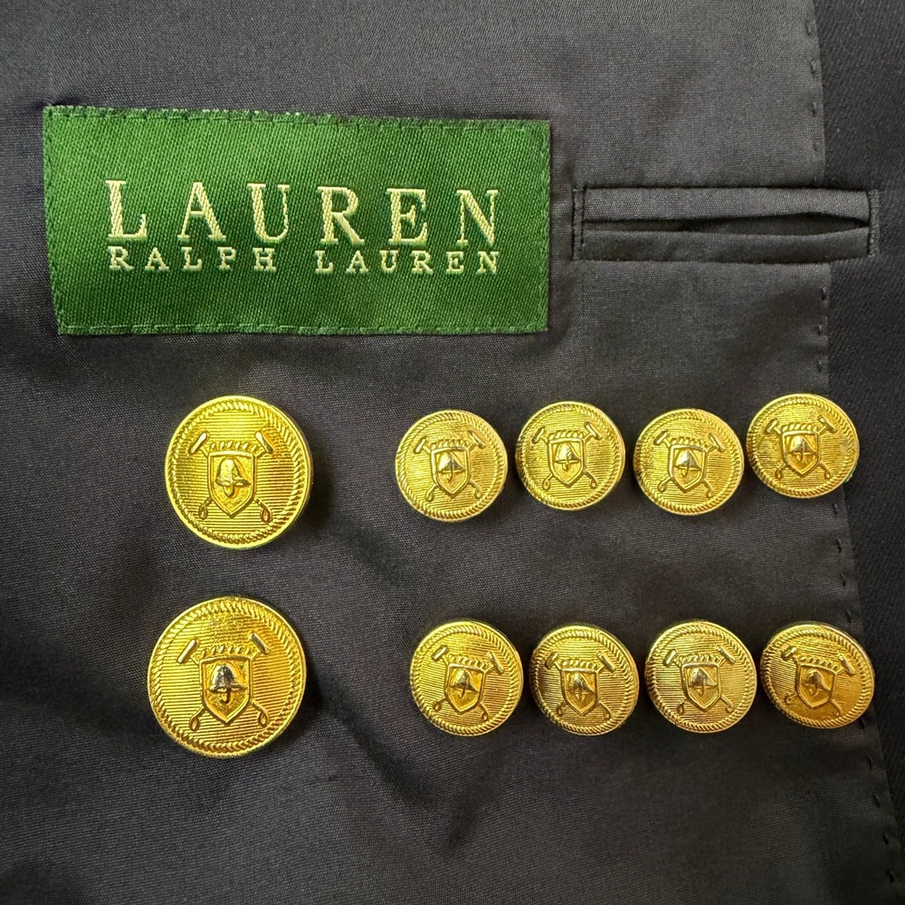 Lauren Ralph Lauren Blazer Replacement Gold Crest Buttons Men OS Shield 10pc Set